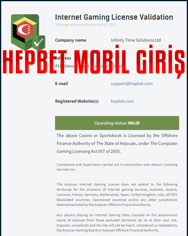 HEPBET Lisans